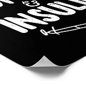 Ich laufe mit Kaffee und Insulin Fun Diabetes Awar Poster (Ecke)