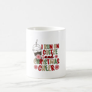 Ich laufe mit Kaffee und Weihnachtsstimmung Kaffeetasse