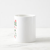 Ich laufe mit Kaffee und Weihnachtsstimmung lustig Kaffeetasse (Mittel)
