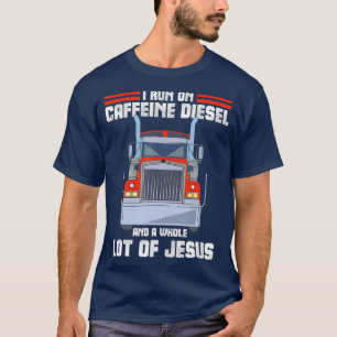 Ich Laufe Mit Koffein Diesel Jesus Christlicher LK T-Shirt