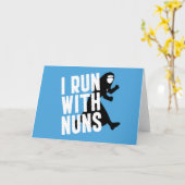 Ich laufe mit Nonnen Karte (Gelbe Blume)