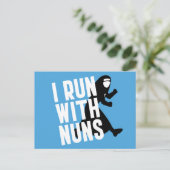 Ich laufe mit Nonnen Postkarte (Stehend Vorderseite)