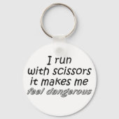 Ich laufe mit Scherz-Sprichwort-Witz Schlüsselanhänger (Vorderseite)