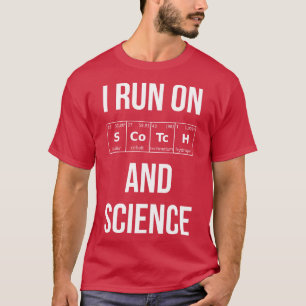 Ich laufe mit Schottland und Wissenschaft I T-Shirt