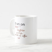 Ich laufe mit viel Kaffee-Funny Kaffeetasse (Vorderseite Links)