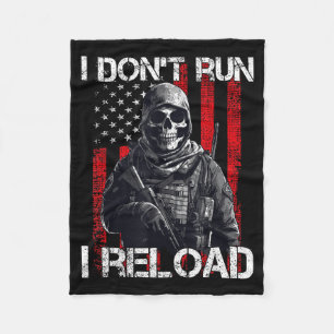 Ich laufe nicht, ich lade nach, US-Flagge für eine Fleecedecke