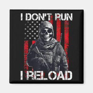 Ich laufe nicht, ich lade nach, US-Flagge für eine Magnet
