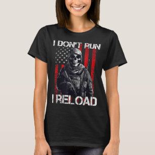 Ich laufe nicht, ich lade nach, US-Flagge für eine T-Shirt