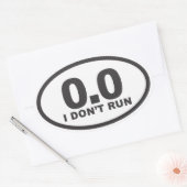 Ich laufe nicht oval, ich führe kein Oral Ovaler Aufkleber (Umschlag)