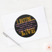 ICH LAUFE... RUNDER AUFKLEBER (Umschlag)