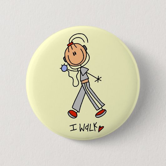 Ich laufe T-Shirts und Geschenke Button (Vorderseite)