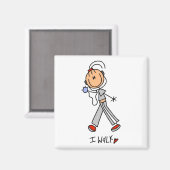 Ich laufe Tshirts und Geschenke Magnet (Vorderseite/Rückseite)