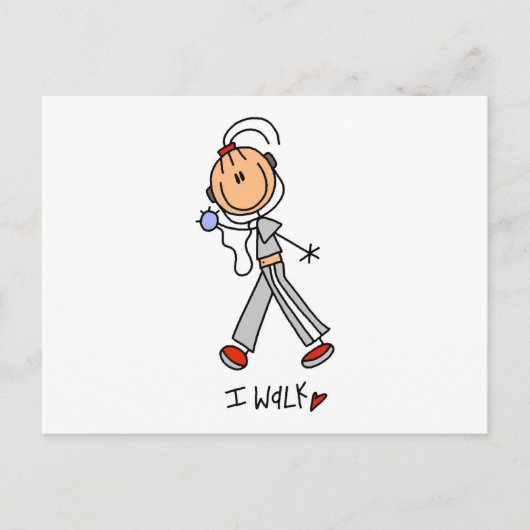 Ich laufe Tshirts und Geschenke Postkarte (Vorderseite)