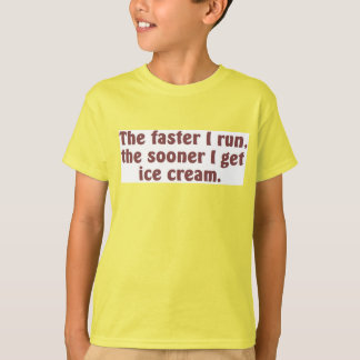 Ich laufe um Eiscreme T-Shirt