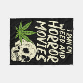 Ich laufe Weh-Horror-Filme Skull Fun Halloween Sto Fleecedecke (Vorderseite (Horizontal))