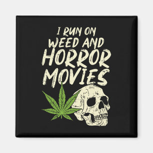 Ich laufe Weh-Horror-Filme Skull Fun Halloween Sto Magnet