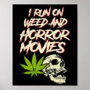 Ich laufe Weh Horror Movies Skull Funny Halloween  Poster