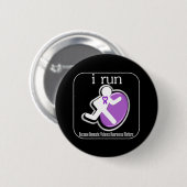 Ich laufe, weil das Bewusstsein für häusliche Gewa Button (Vorne & Hinten)