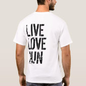 Ich laufe, weil ich das grundlegende T-Shirt der (Rückseite)
