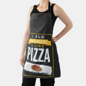 Ich laufe, weil ich Pizza mag Funny Novelty Runnin Schürze (InSitu)