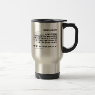 Ich laufe, weil ich reisen kann Tasse