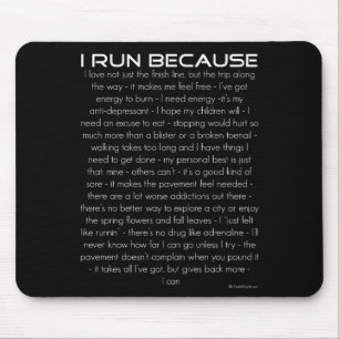 Ich laufe weil mousepad