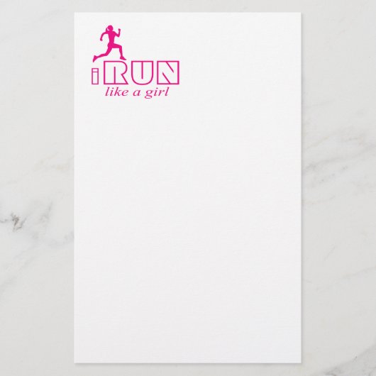 Ich laufe wie ein Mädchen Briefpapier (Vorderseite)
