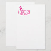 Ich laufe wie ein Mädchen Briefpapier (Vorne/Hinten)