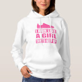 Ich laufe wie ein Mädchen Hoodie (Vorderseite)