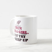 Ich laufe wie ein Mädchen (rot) Kaffeetasse (Vorderseite Links)
