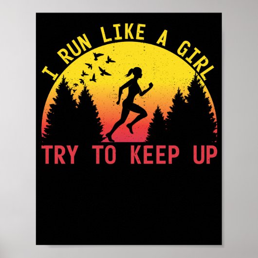 Ich laufe wie ein Mädchen, um den Ausdauerrennen B Poster (Vorne)