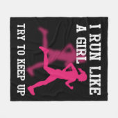 Ich laufe wie ein Mädchen, versuche aufzustehen Fleecedecke (Vorderseite (Horizontal))