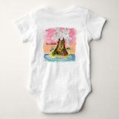 Ich Lava Sie oder ich Liebe Sie Vulkan Strampler (Rückseite)