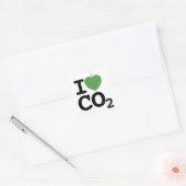 Ich leaf CO2 - I Liebe Kohlendioxid-Aufkleber Quadratischer Aufkleber (Umschlag)