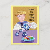 Ich lebe allein Gebetskarte Visitenkarte (Vorderseite)