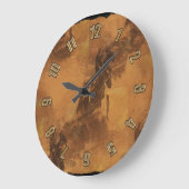 Ich lebe auf Barrel Race - Rodeo Event Große Uhr (Winkel)