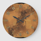 Ich lebe auf Barrel Race - Rodeo Event Große Uhr (Vorderseite)