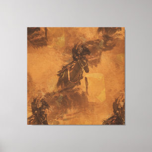 Ich lebe auf der Barrel Race - Rodeo-Veranstaltung Leinwanddruck