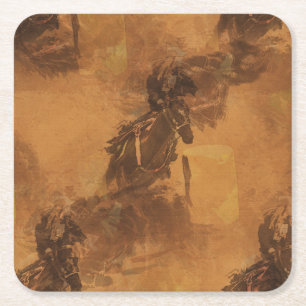 Ich lebe auf der Barrel Race - Rodeo-Veranstaltung Rechteckiger Pappuntersetzer