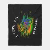 ICH LEBE AUF RACE - Motocross Racer Fleece Blanket (Vorderseite)