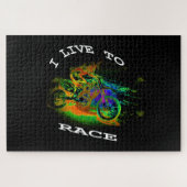 ICH LEBE AUF RACE - Motocross Racer Puzzle (Horizontal)