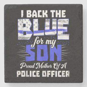 Ich lebe Blue My Son Ts Women Thin Line Mama Gesch Steinuntersetzer