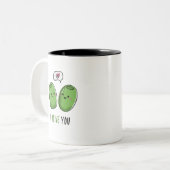 Ich lebe dir Tasse mit zwei Tonen Kaffee (Vorderseite Links)