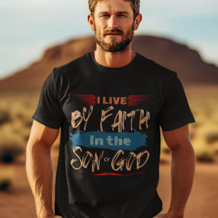 Ich lebe durch den Glauben Gott Christus Bibel Dan T-Shirt