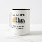 Ich lebe ein Leben von Königen, Königinnen, Rochen Zweifarbige Tasse (Vorderseite Links)