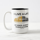 Ich lebe ein Leben von Königen, Königinnen, Rochen Zweifarbige Tasse (Links)