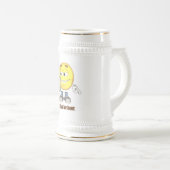 Ich lebe für Bier Stein Bierglas (VorderseiteRechts)