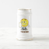 Ich lebe für Bier Stein Bierglas (Mittel)