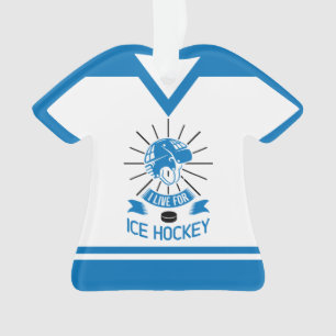 Ich lebe für Eishockey, das anpassbare Jersey Ornament