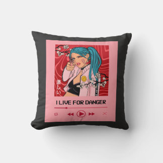 Ich lebe für Gefahr - Anime Design Lover für Musik Kissen